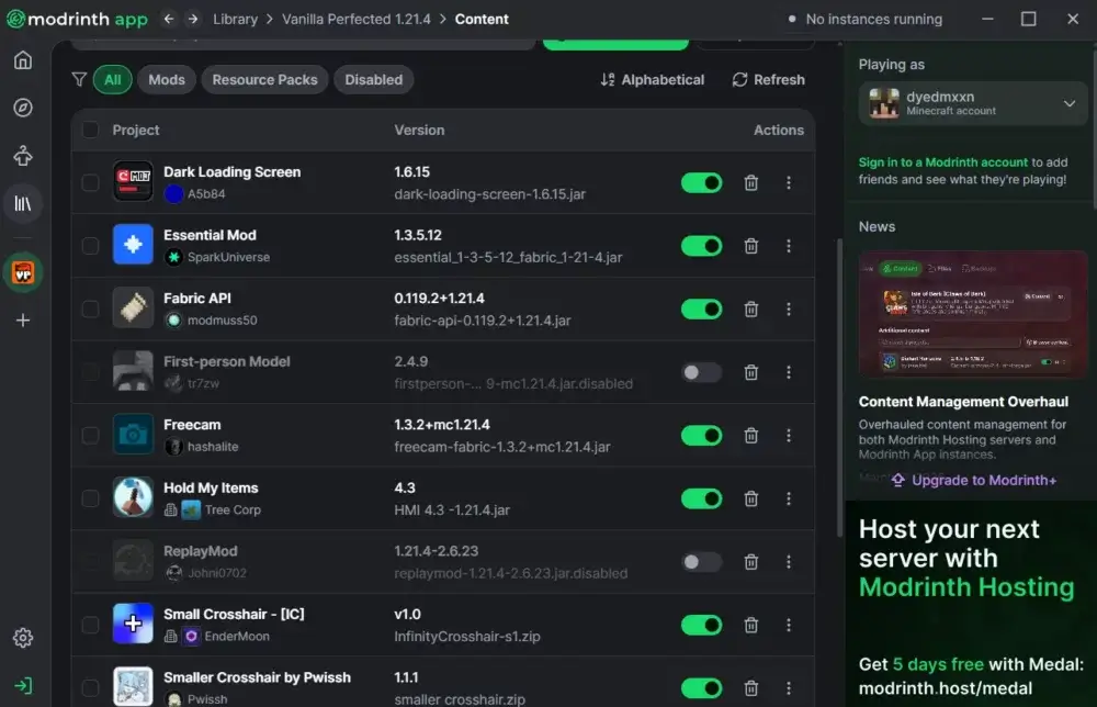 minecraft-fabric-modrinth-all