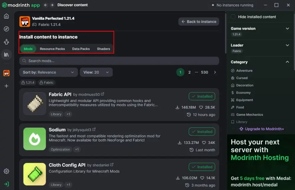 minecraft-fabric-modrinth-mods