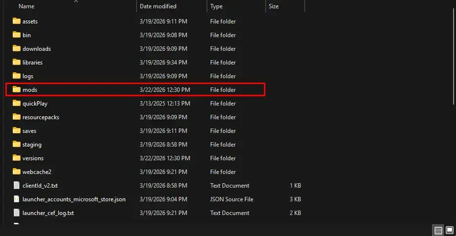 minecraft-folder-mods
