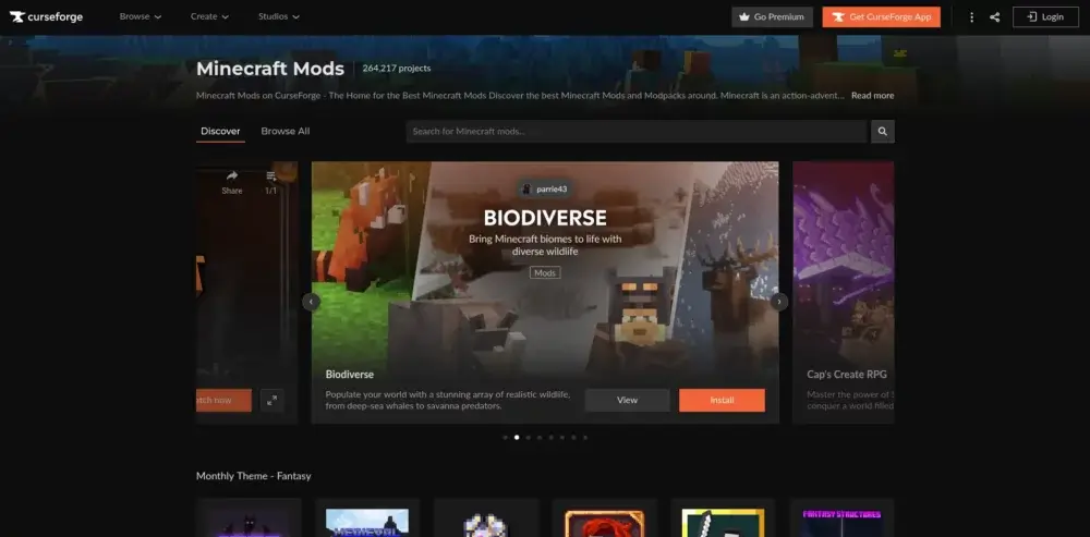 minecraft-mods-curseForge