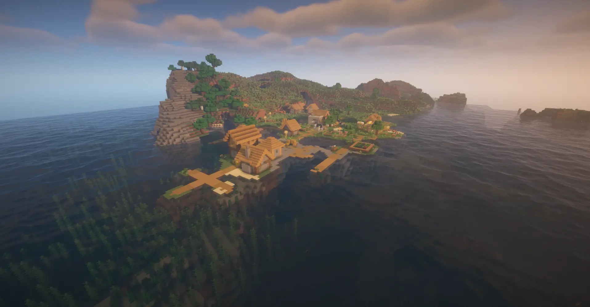 Coastal Village Island Survival Seed