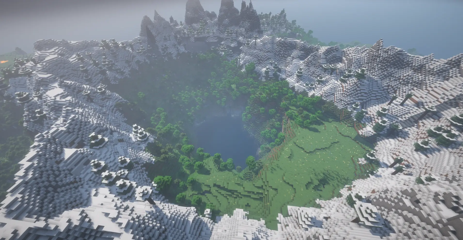 Frozen Crater Oasis