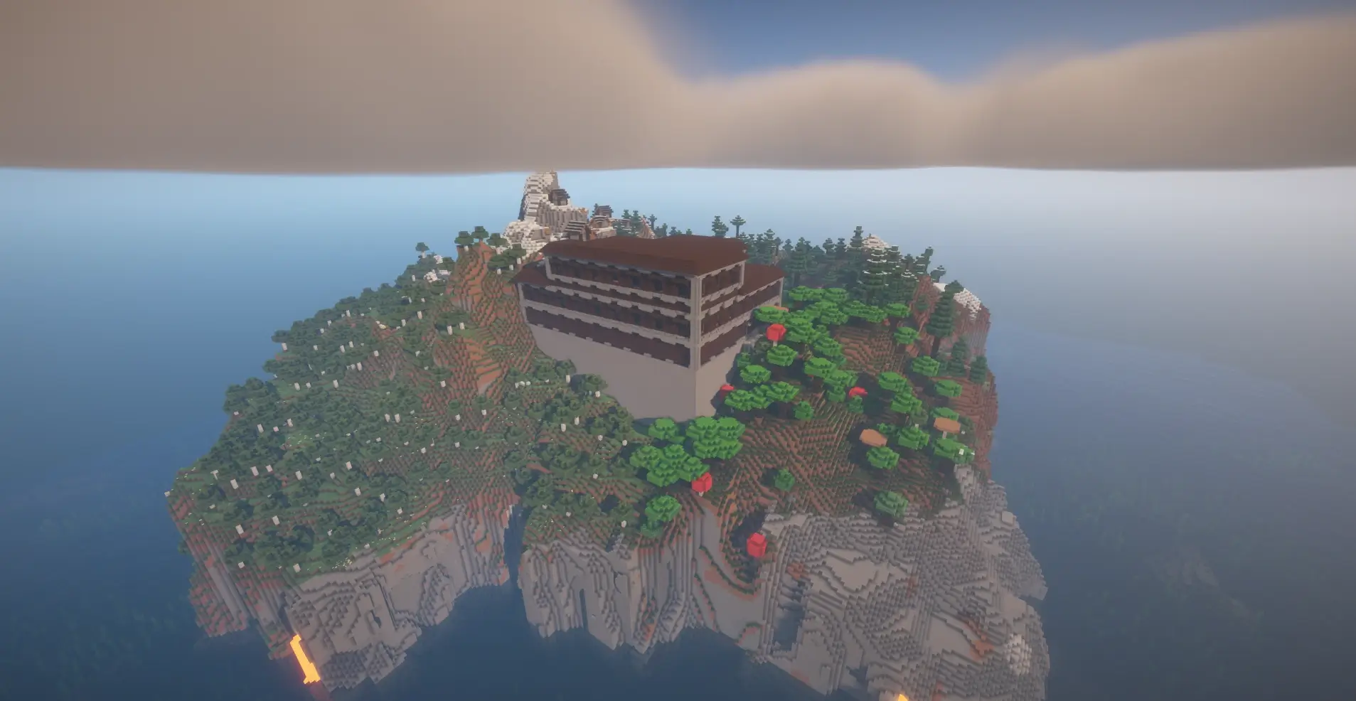 Mansion and Village Cliff Island