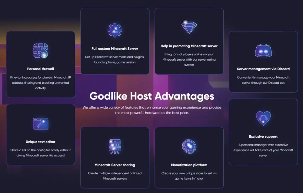 minecraft godlike hosting