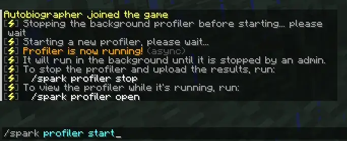 profiler start