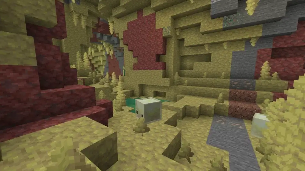 Minecraft colorful cave biome