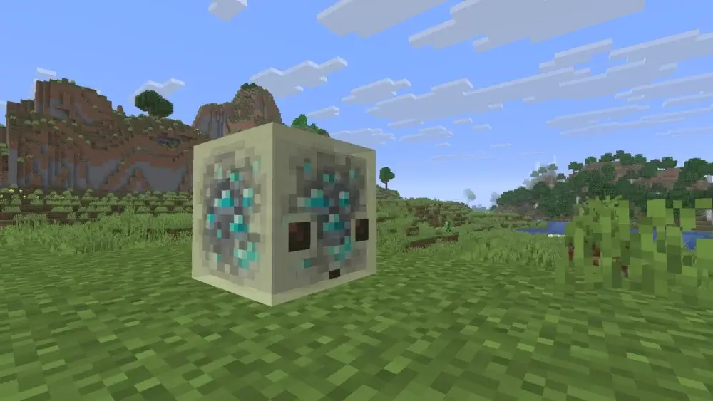 Minecraft diamond ore cube mob