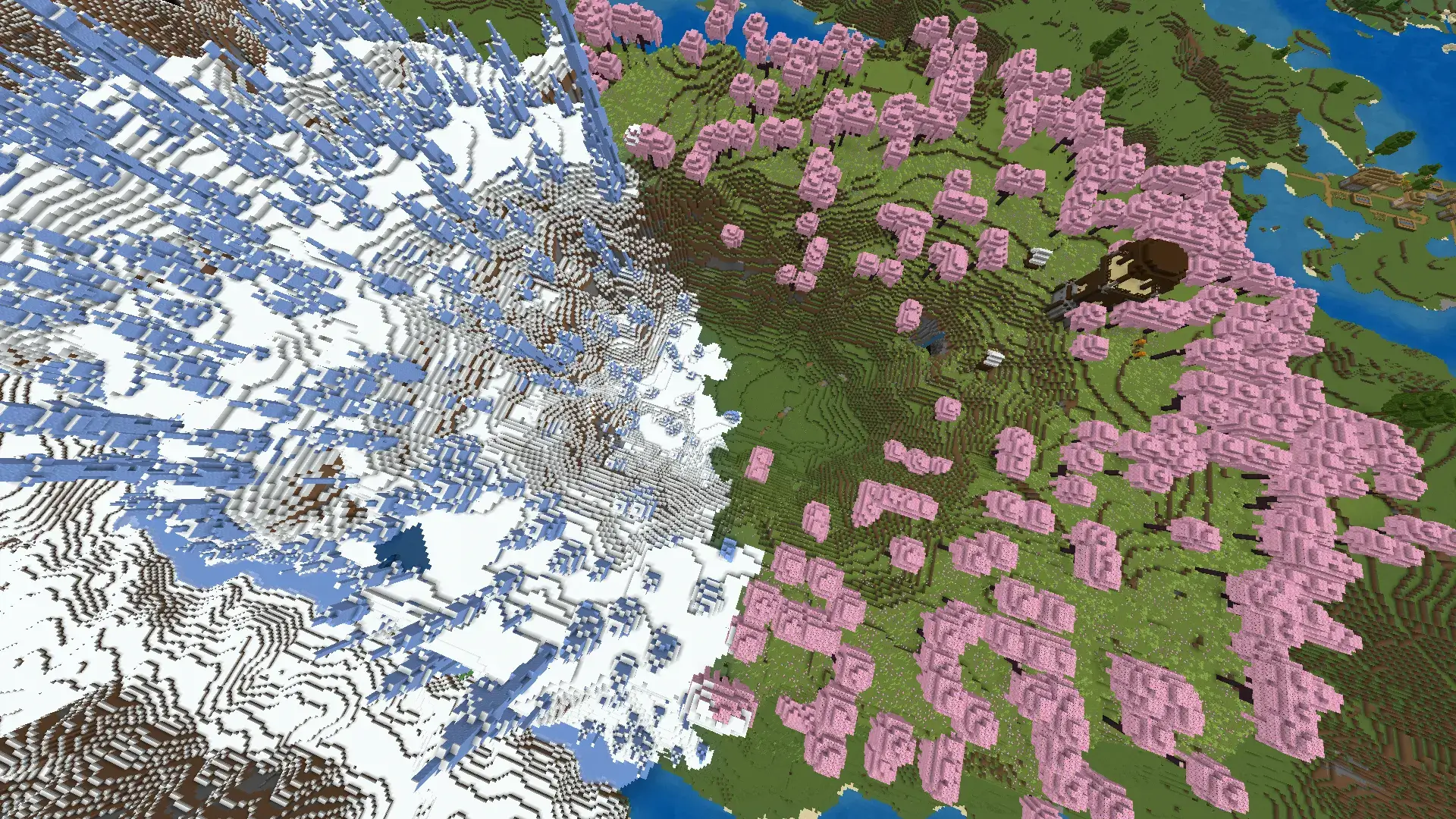 Cherry Grove Meets Ice Spikes(bedrock)