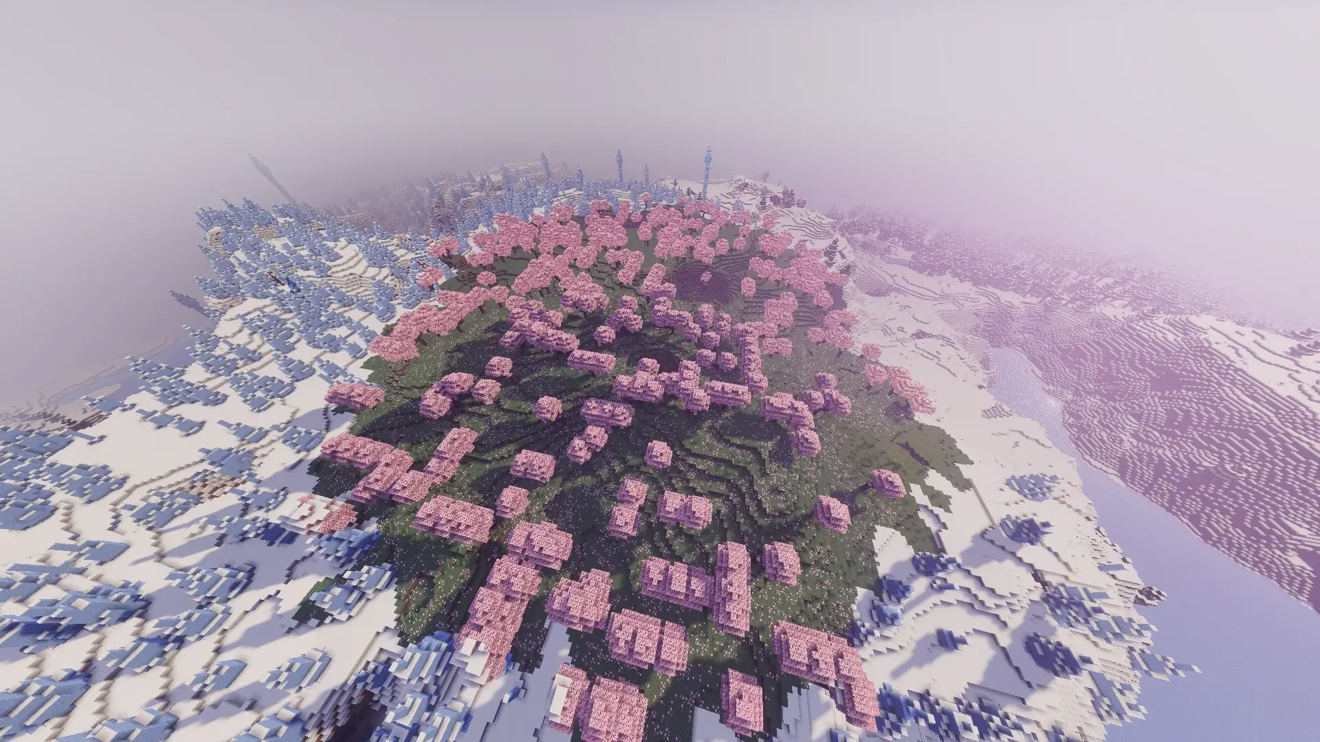 Cherry Blossom Hill in Ice Spikes