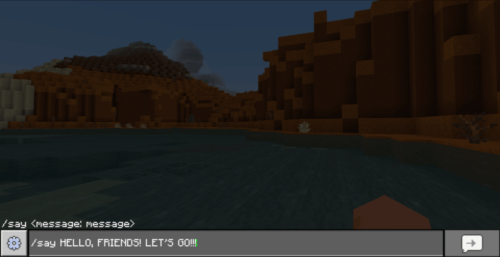 Minecraft /say command in chat