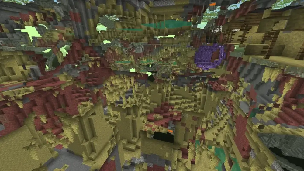Minecraft crystal cave biome