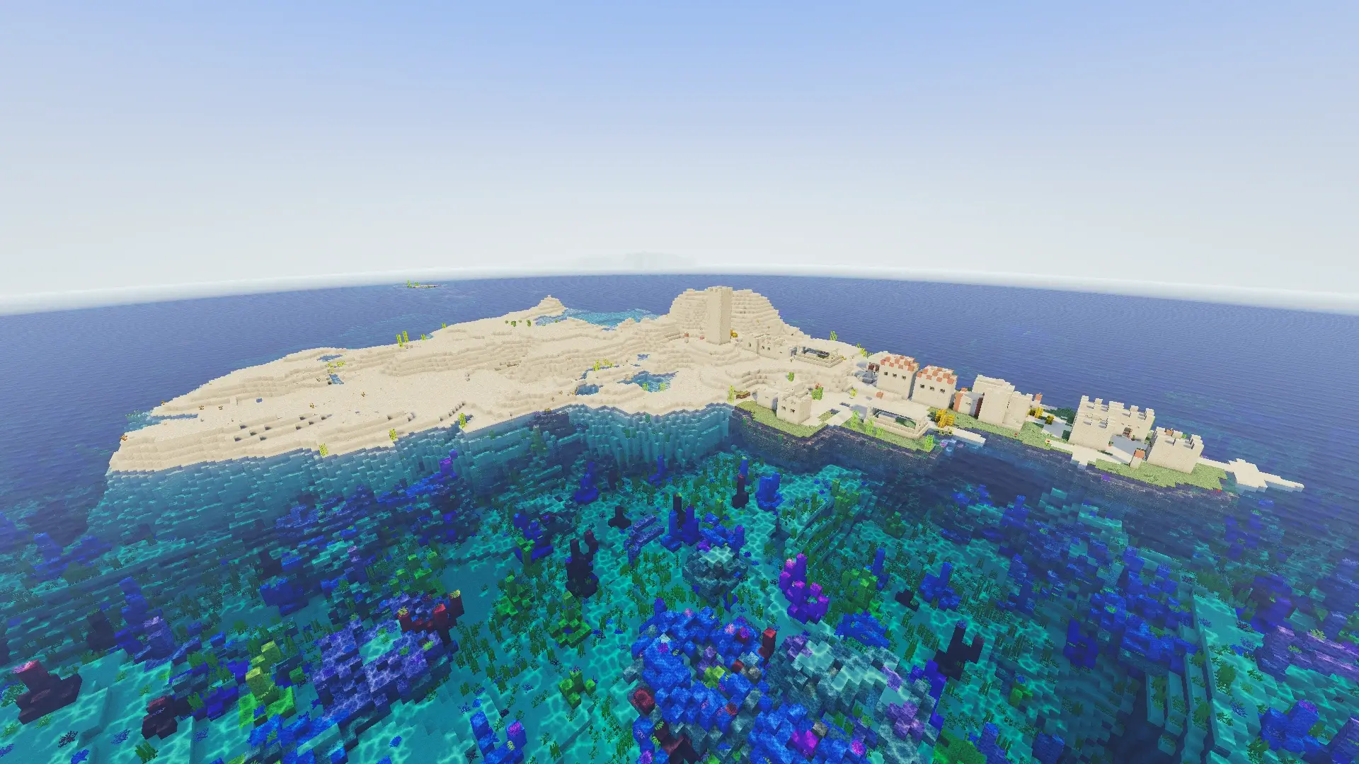 Desert Island Village Stronghold Coral Reef
