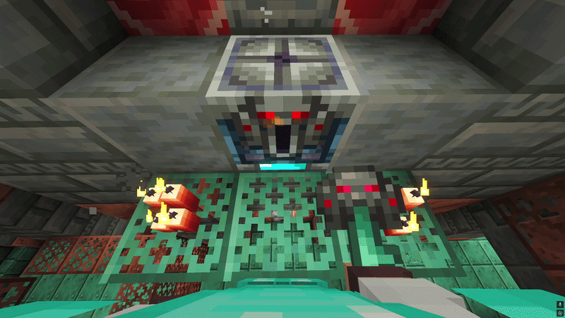 Minecraft Ominous Trial Spawner activated inside a Trial Chamber