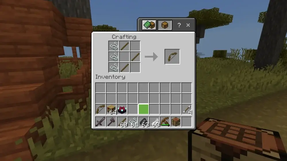 Minecraft Bow Recipe
