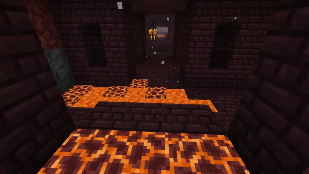 Minecraft Nether Fortress Lava Well Room