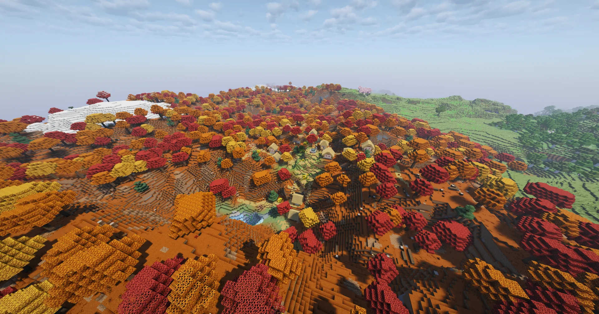 Minecraft Dappled Forest Village Another View