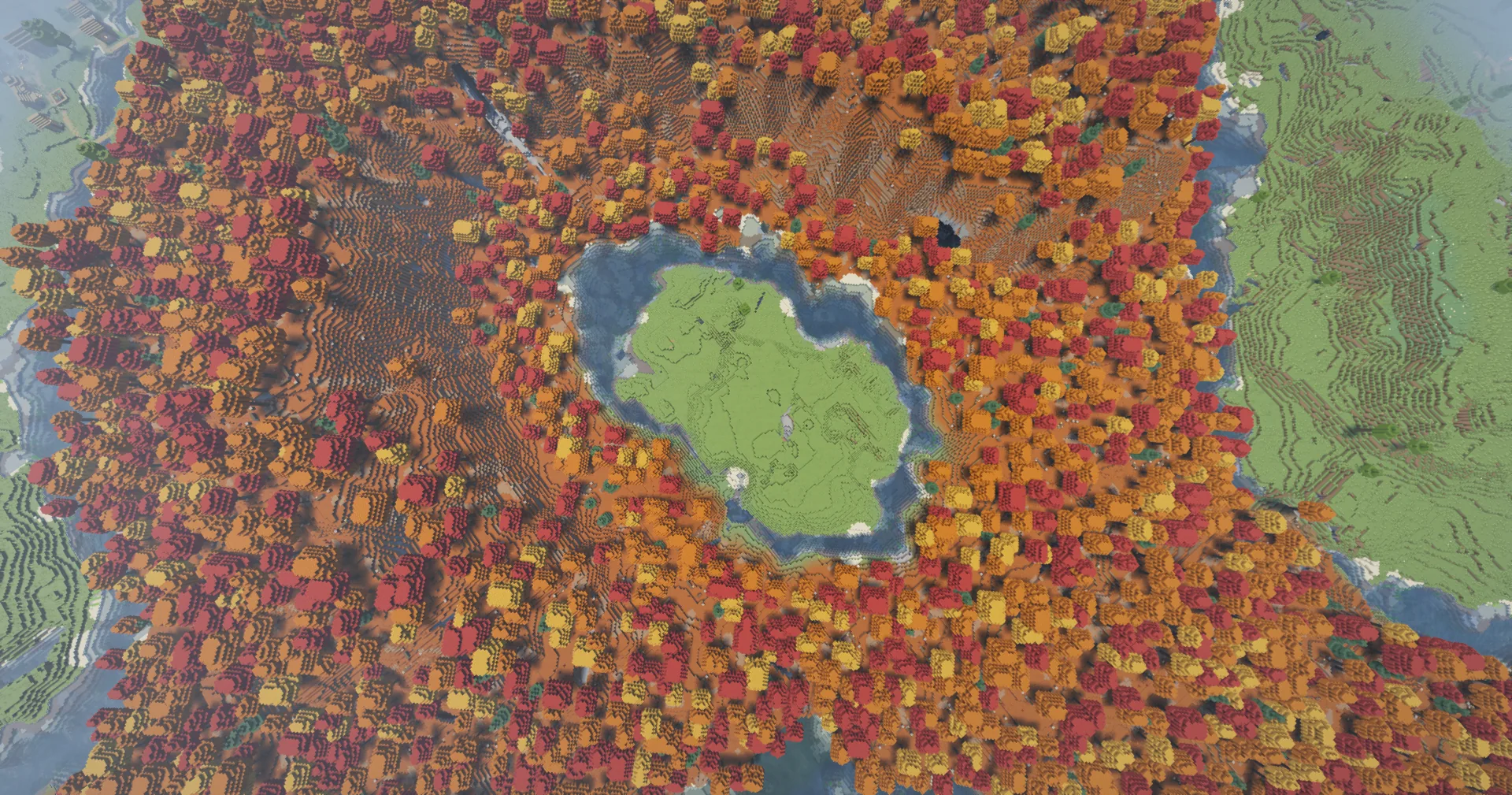 Minecraft Dappled Forest Island Top View