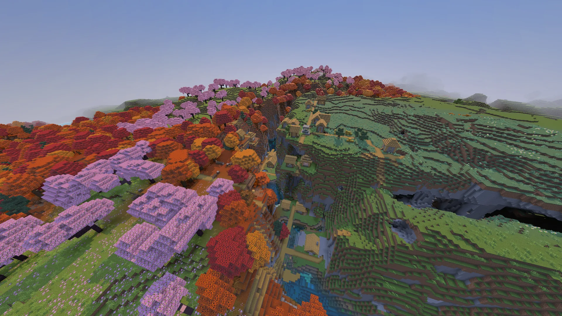 Minecraft Village Up Close