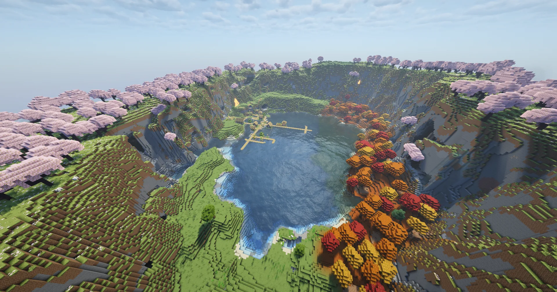 Minecraft Cherry Grove Lake
