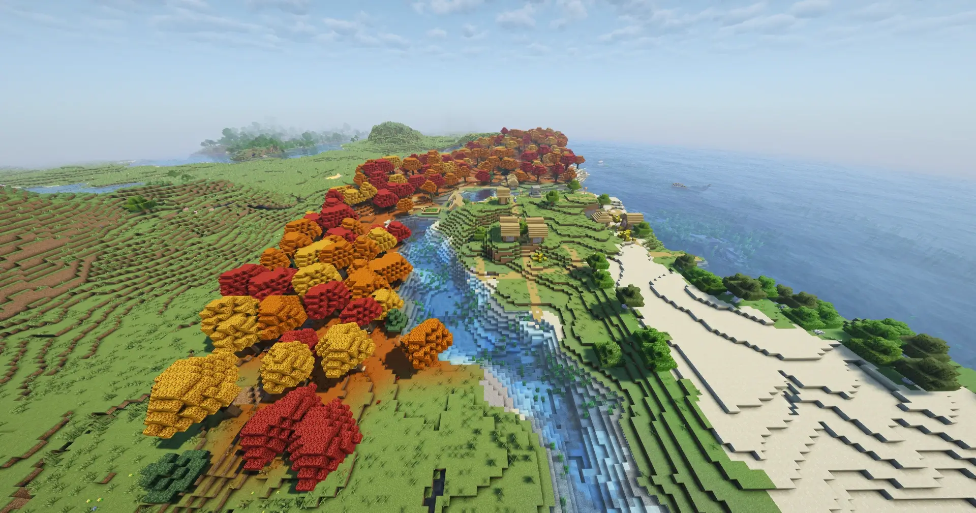 Island Village Dappled Forest River