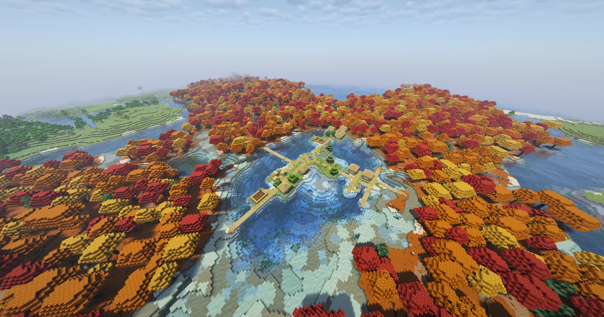 Island Village Dappled Forest Lake