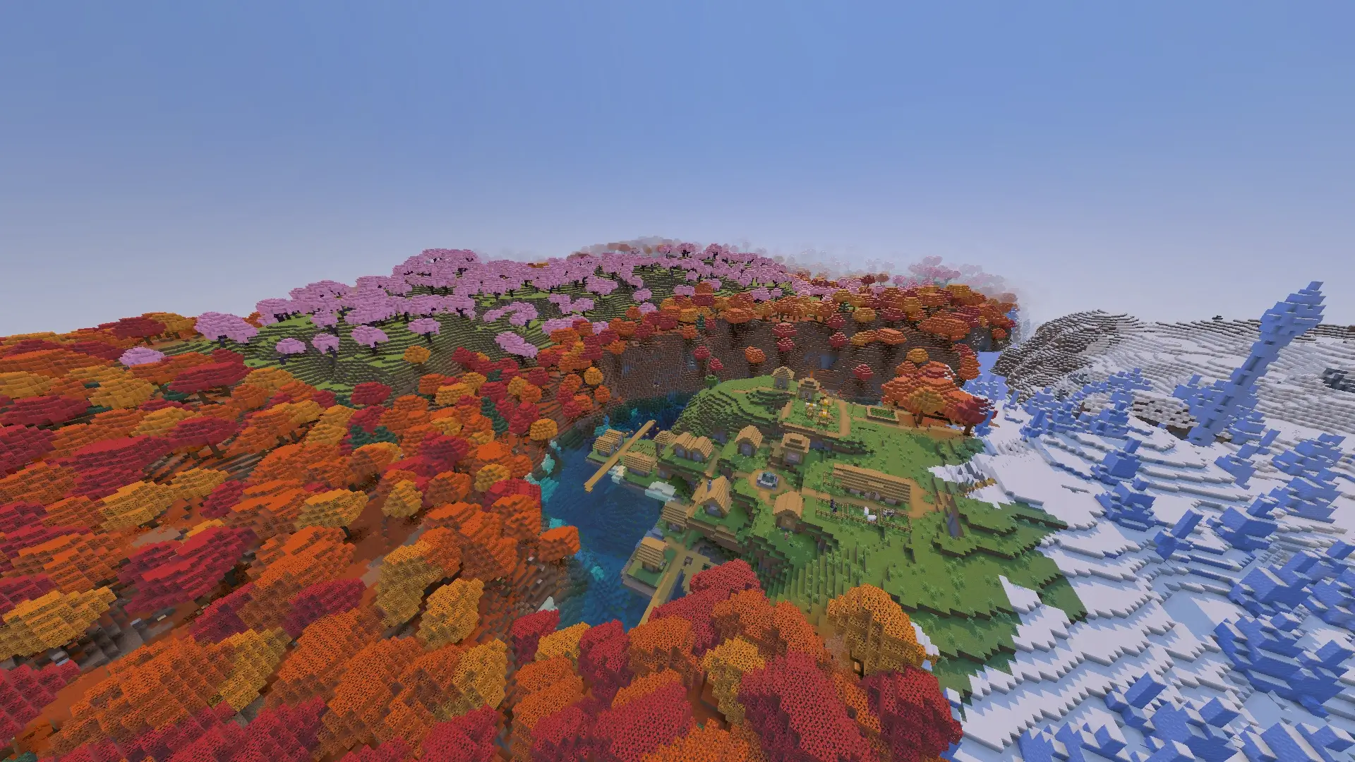 Village at Biome Border Cherry Grove Ice Spikes