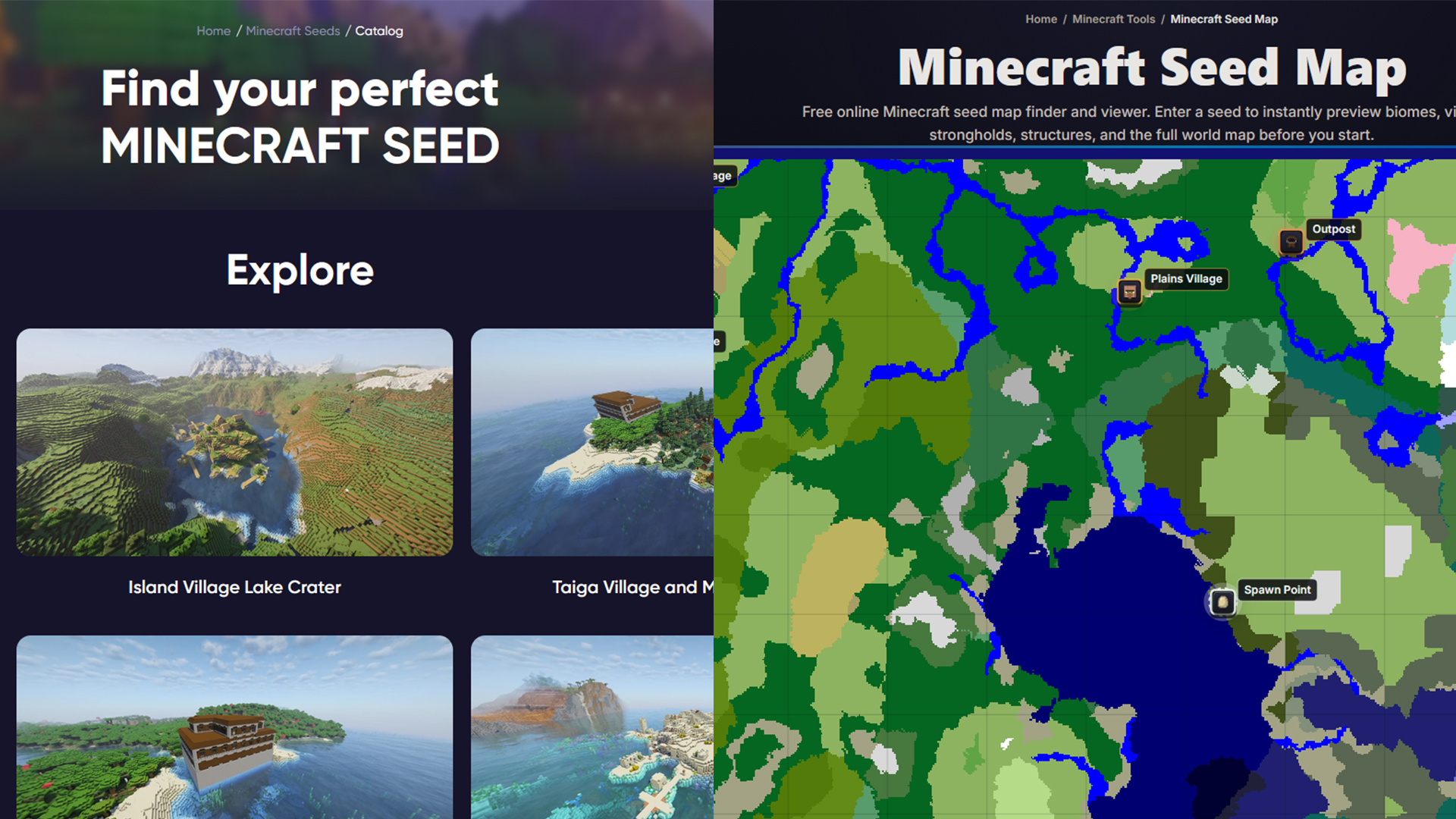 Seed catalog and seed map