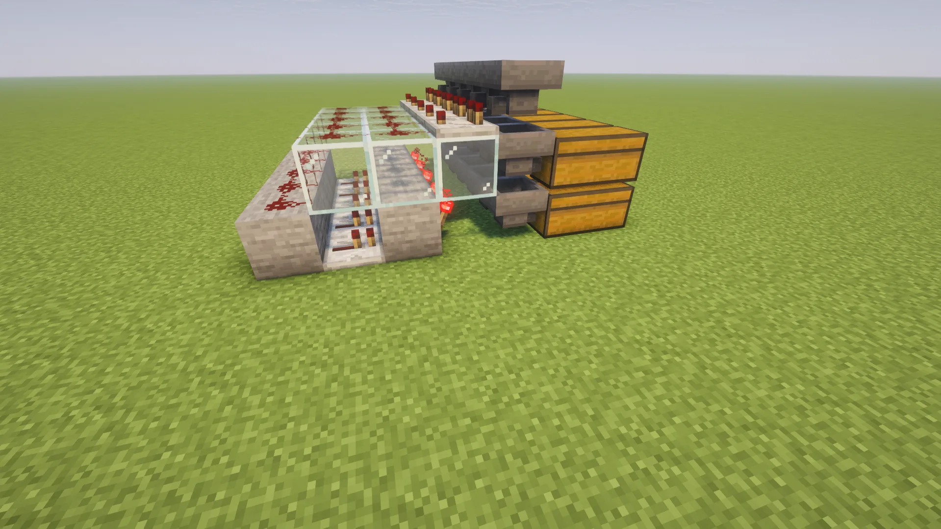 Minecraft Item Collection System Scheme