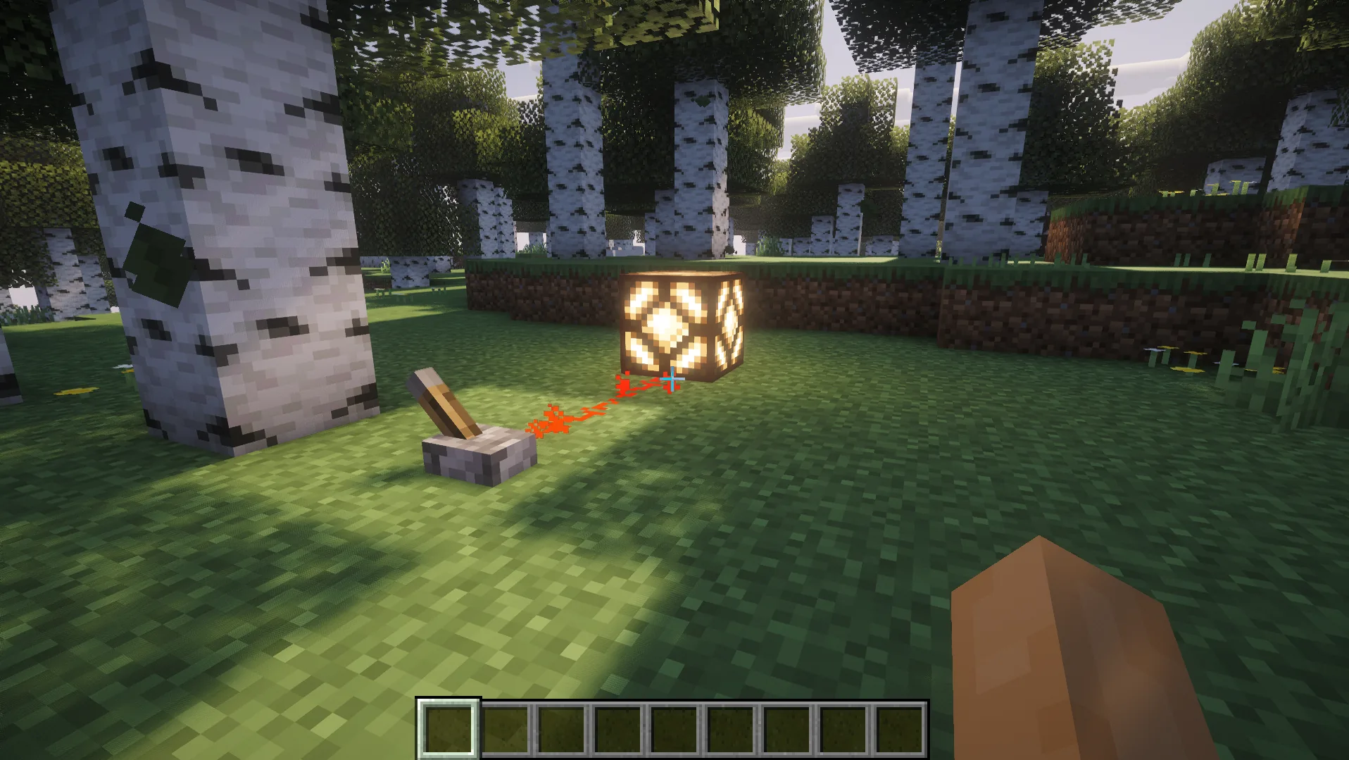 Minecraft Powered Redstone Lamp