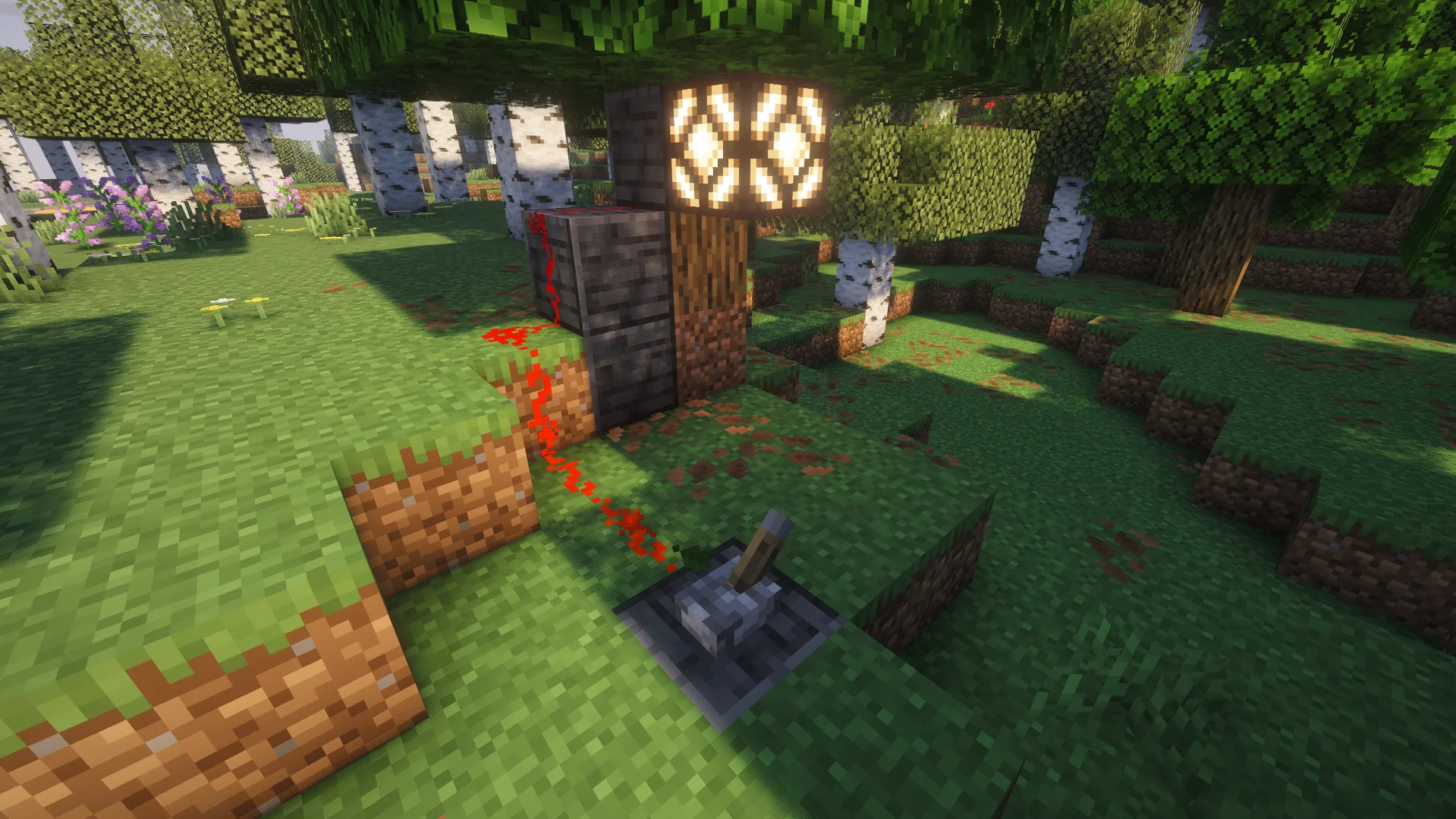 Minecraft Redstone Lamp Scheme