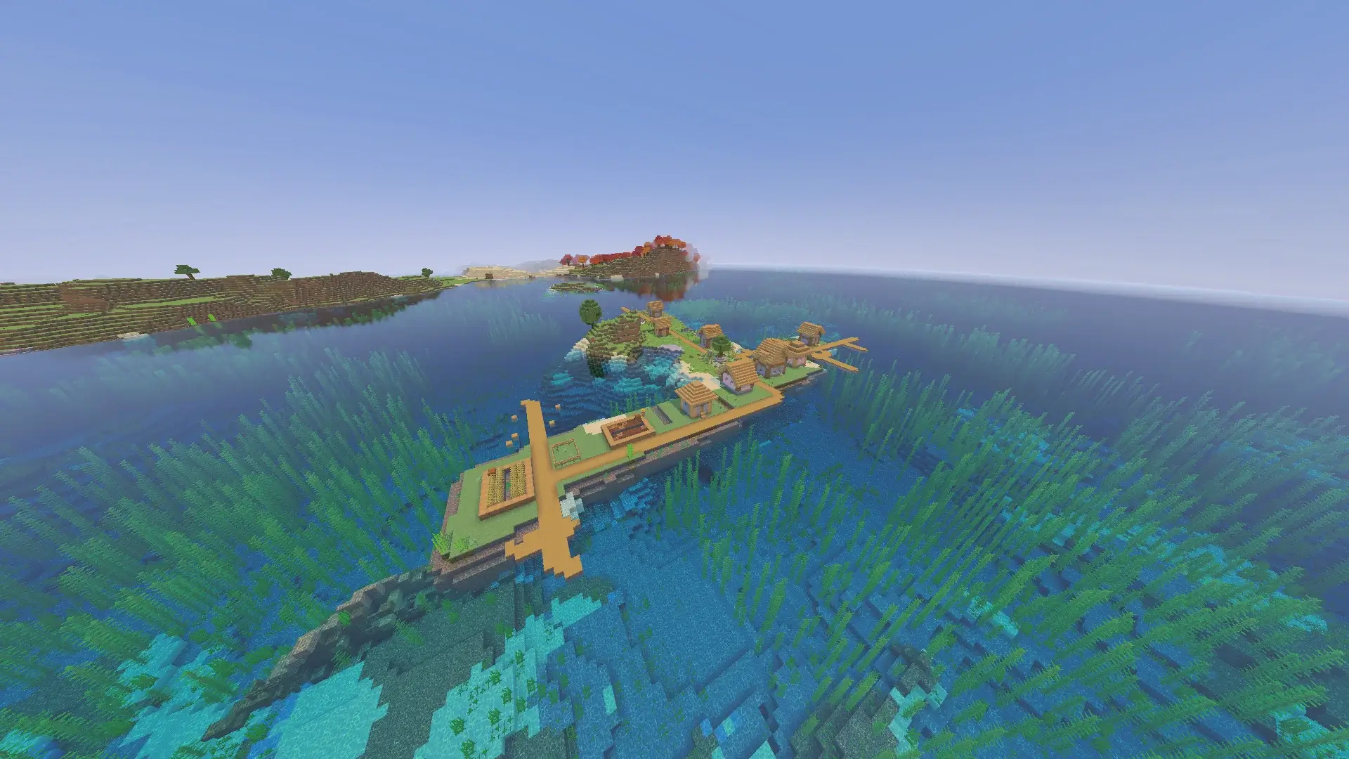 Tiny Island Village Spawn Near Dappled Forest Biome