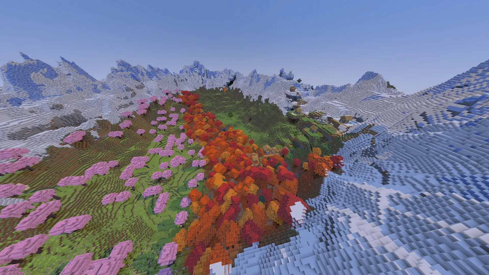 Crater Village with Cherry Grove & Dappled Forest