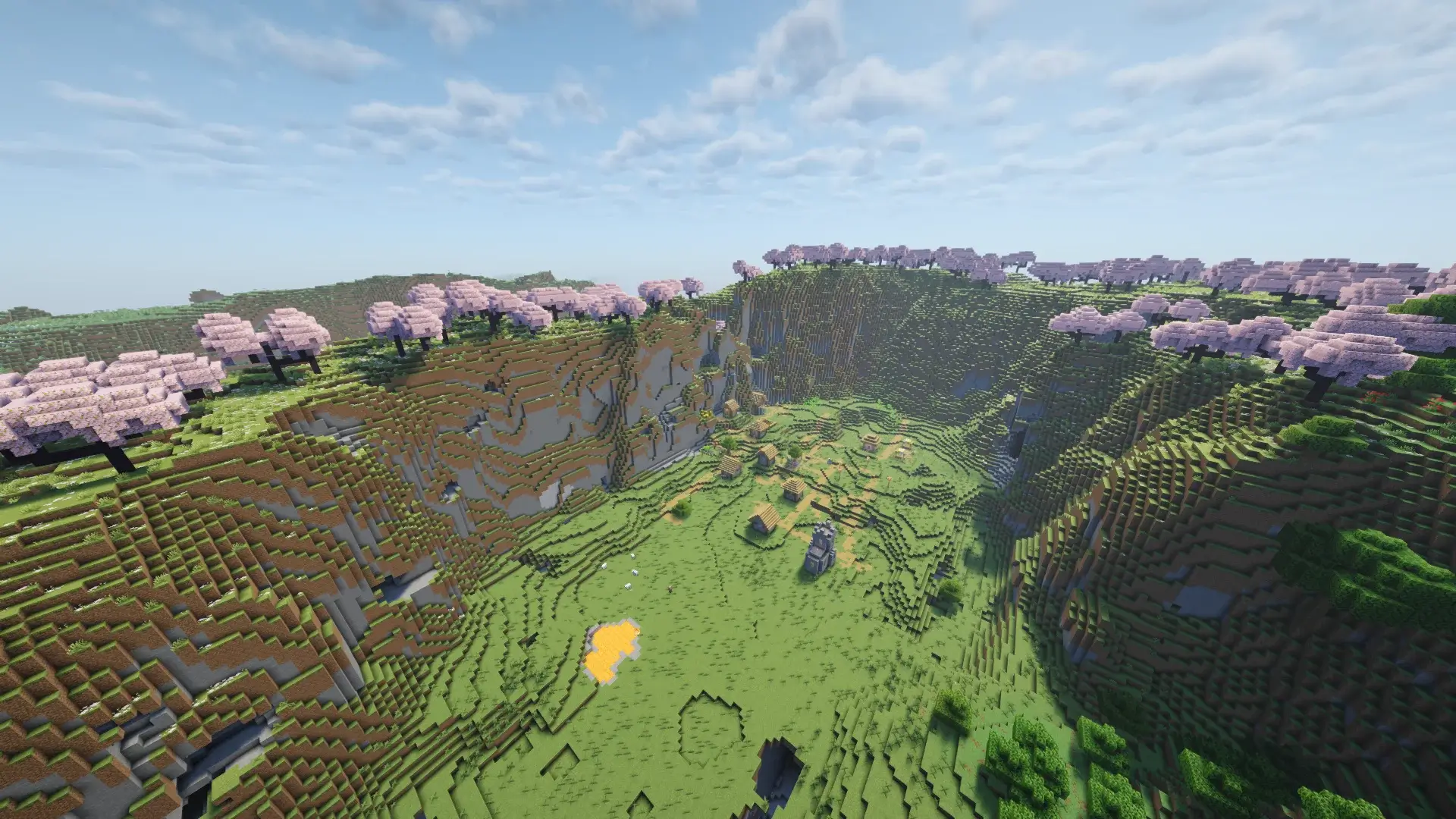 Meadow Village Inside Cherry Blossom Crater - Godlike